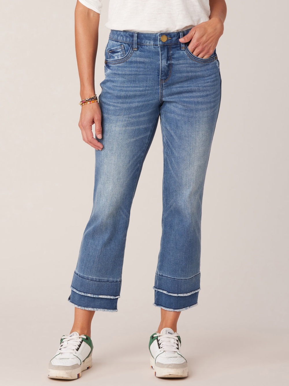 Democracy "Ab"solution Kick Flare with Double Layer Fray Hem Jeans Size 10P